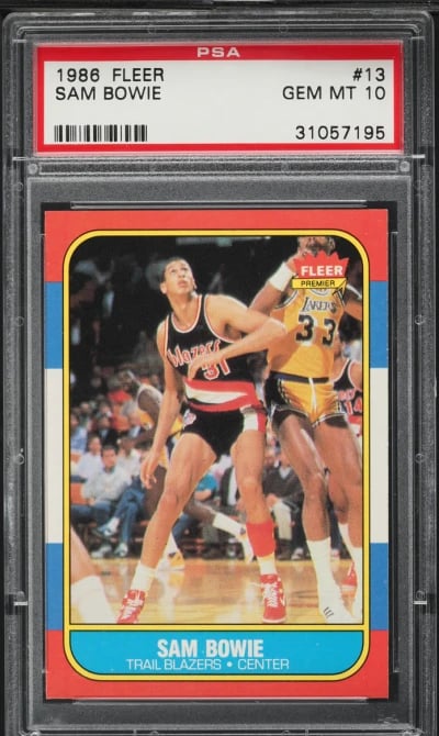 1986 Fleer Basketball Sam Bowie ROOKIE #13 PSA 10 GEM MINT