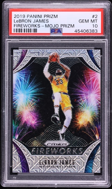 2019 Panini Prizm Fireworks Mojo LeBron James /25 #2 PSA 10 GEM MINT
