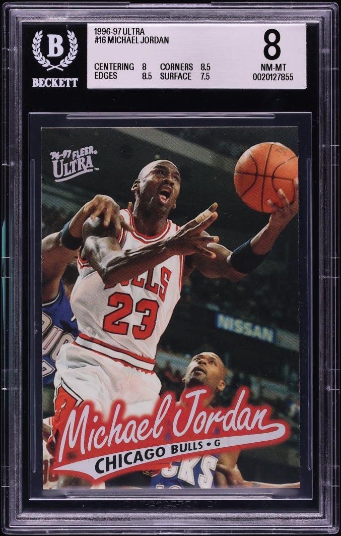 1996 Ultra Basketball Michael Jordan #16 BGS 8 NM-MT