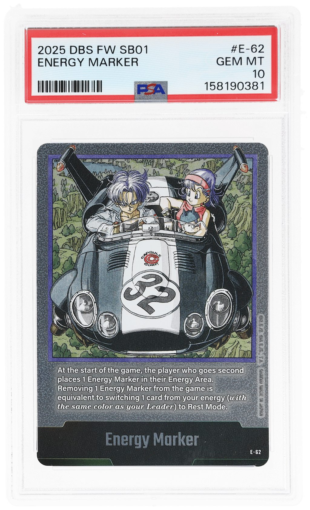 2025 Dragon Ball Super Card Game Fusion World Manga Booster 01 Energy Marker #E62 PSA 10