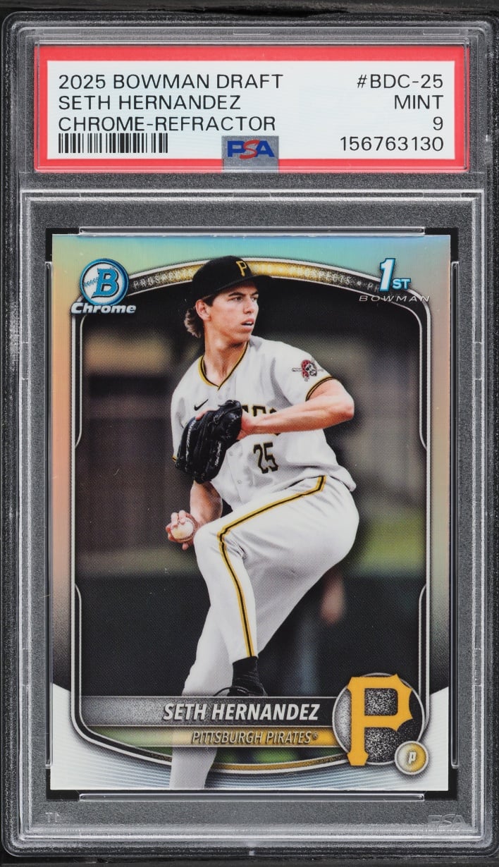 2025 Bowman Chrome Draft Refractor Seth Hernandez PROSPECT #BDC-25 PSA 9 MINT