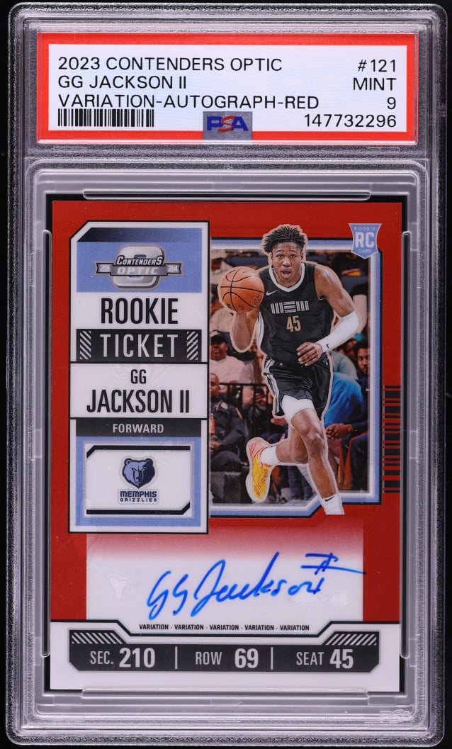 2023 Panini Contenders Optic Red GG Jackson II ROOKIE AUTO /99 #121 PSA 9 MINT