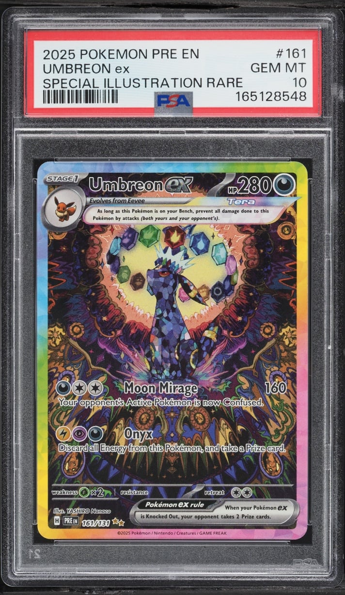 2025 Pokemon Scarlet & Violet Prismatic Evolutions SIR Umbreon Ex #161 PSA 10 GEM MINT