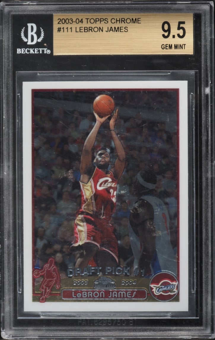 2003 Topps Chrome LeBron James ROOKIE #111 BGS 9.5 GEM MINT