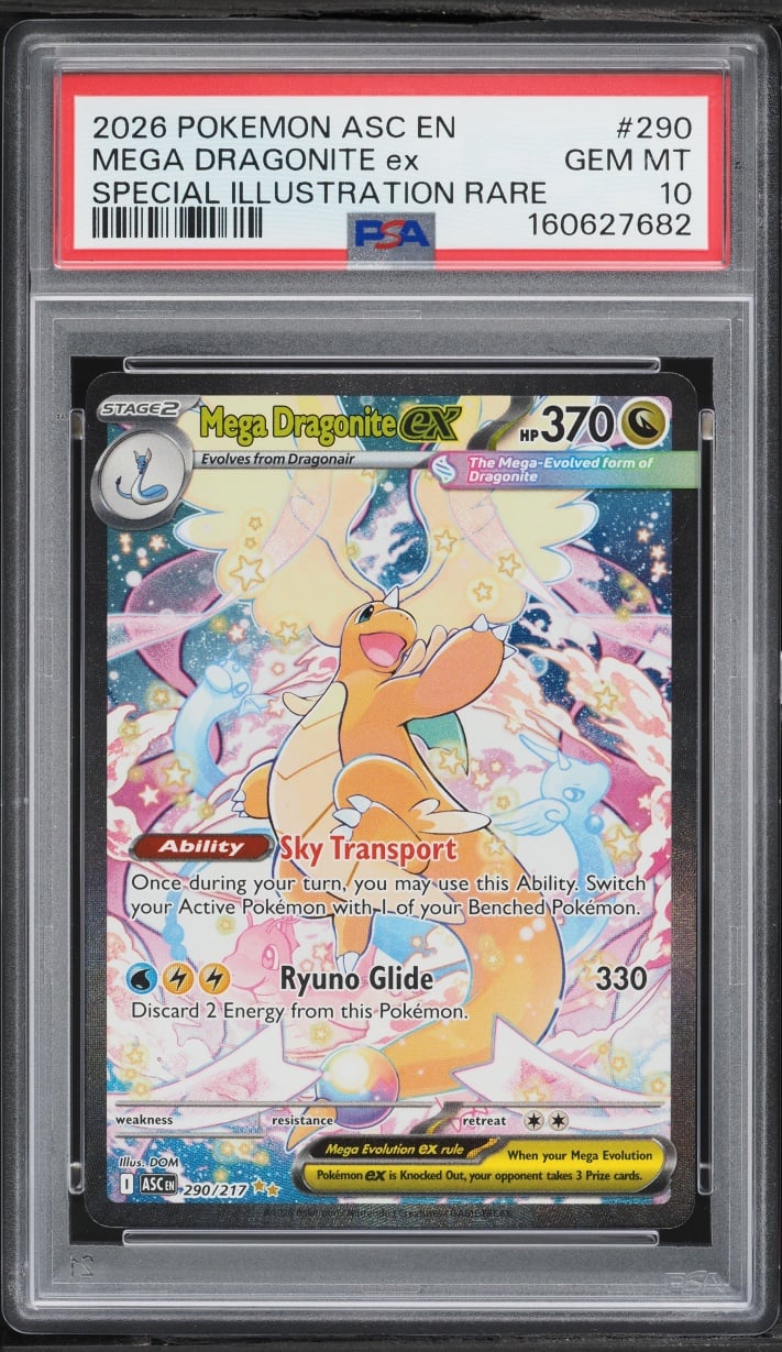 2026 Pokemon Mega Evolution Ascended Heroes SIR Mega Dragonite Ex #290 PSA 10 GEM MINT