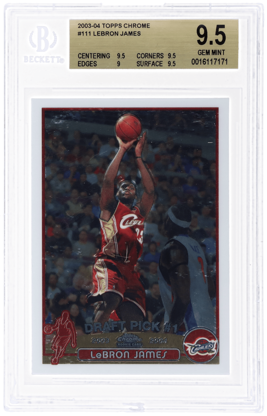 2003 Topps Chrome LeBron James #111 BGS 9.5