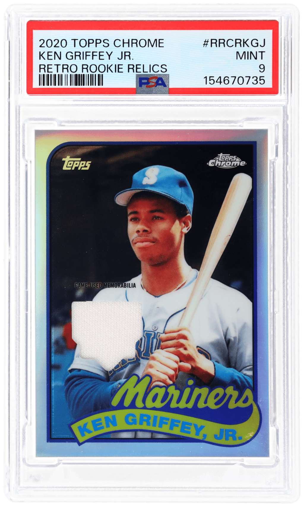 2020 Topps Chrome Retro Rookie Relic Ken Griffey Jr. #RRCR-KGJ PSA 9