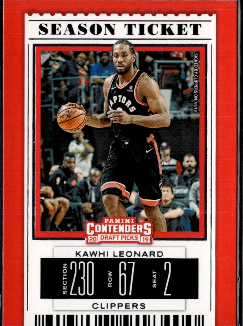 2019 Kawhi Leonard #26 Contenders Draft Picks