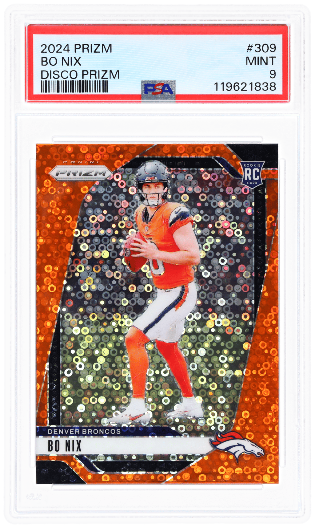 2024 Panini Prizm Disco Prizm Bo Nix #309 PSA 9
