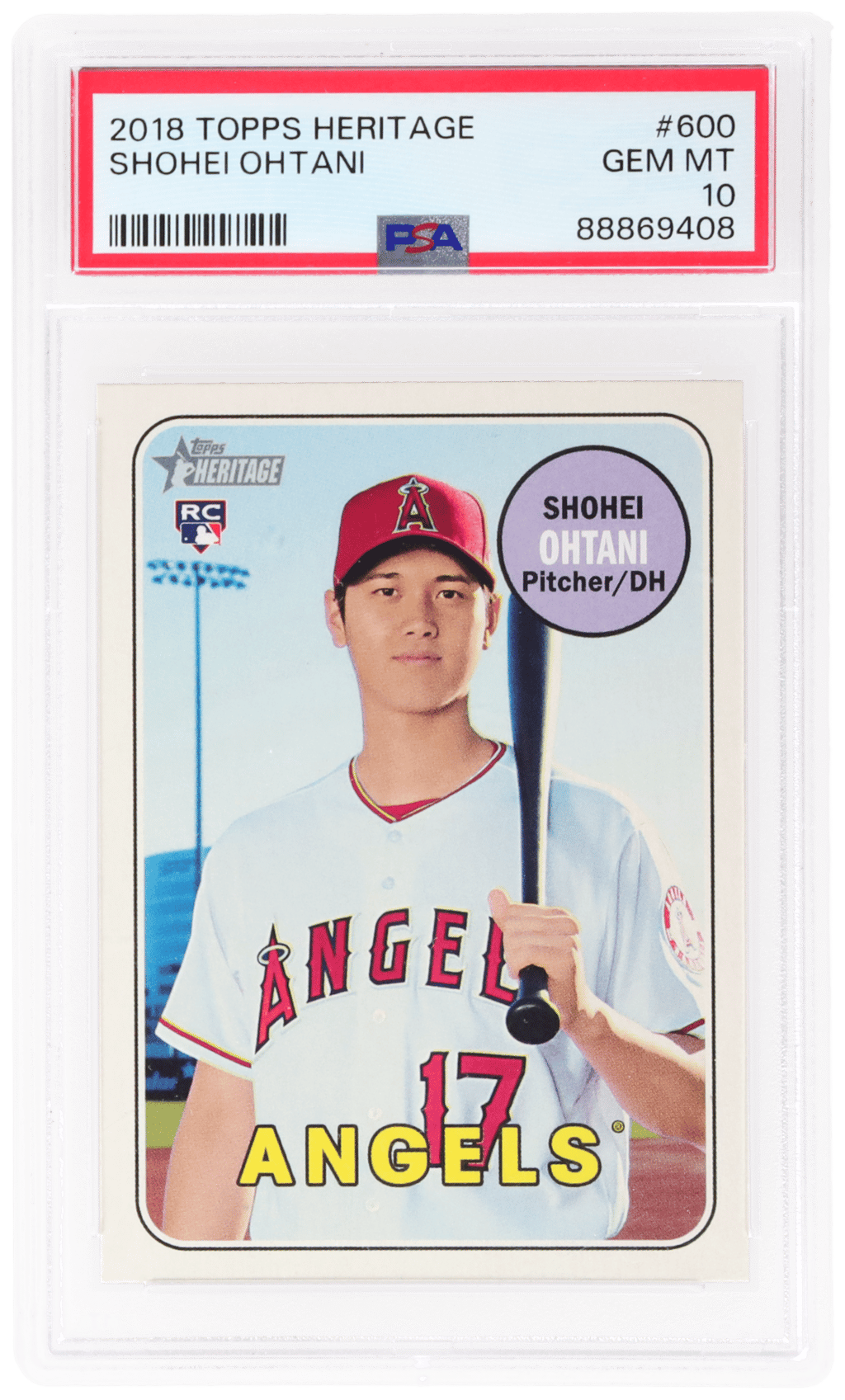 2018 Topps Heritage Shohei Ohtani #600 PSA 10