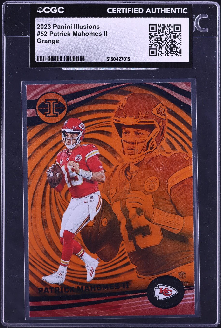 2023 Panini Illusions Orange Patrick Mahomes II #52 CGC AUTH