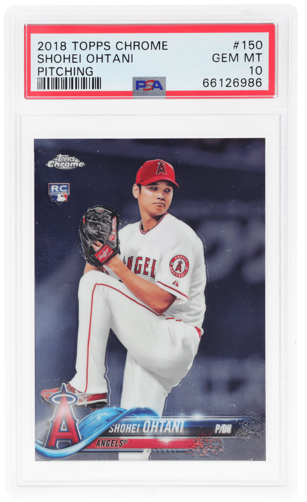 2018 Topps Chrome Pitching Shohei Ohtani #150 PSA 10