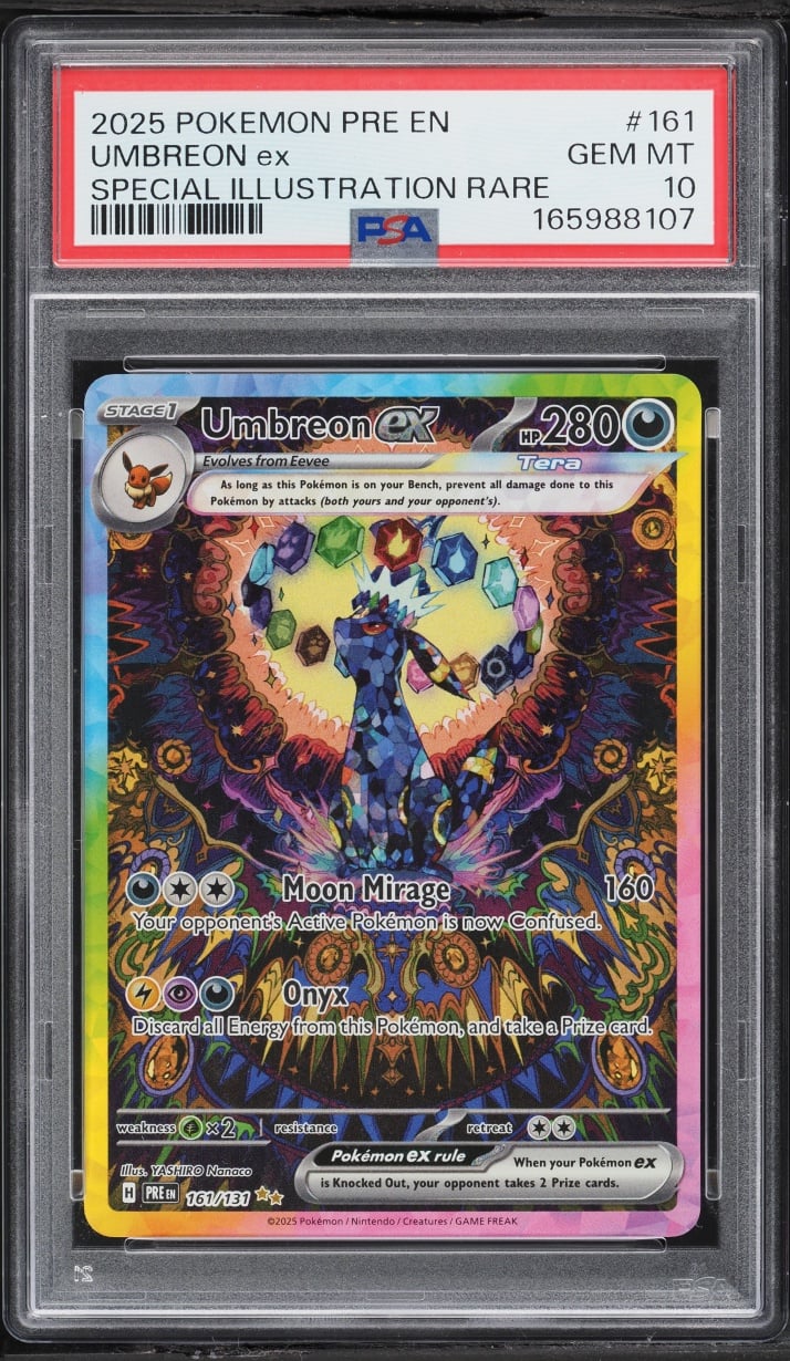 2025 Pokemon Scarlet & Violet Prismatic Evolutions SIR Umbreon EX #161 PSA 10 GEM MINT
