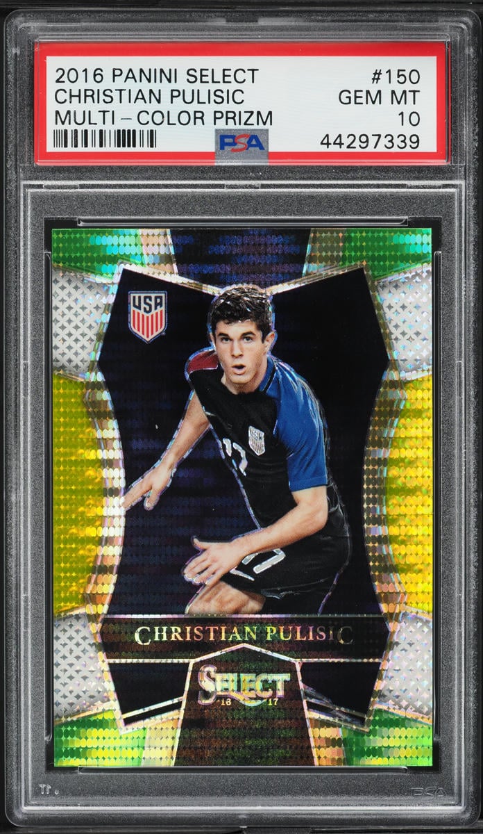 2016 Select Multi-Color Prizm Christian Pulisic ROOKIE #150 PSA 10 GEM MINT
