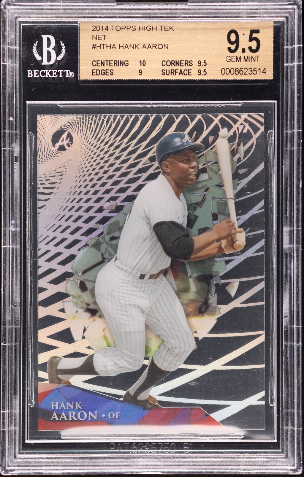 2014 Topps High Tek Net Hank Aaron #HTHA BGS 9.5