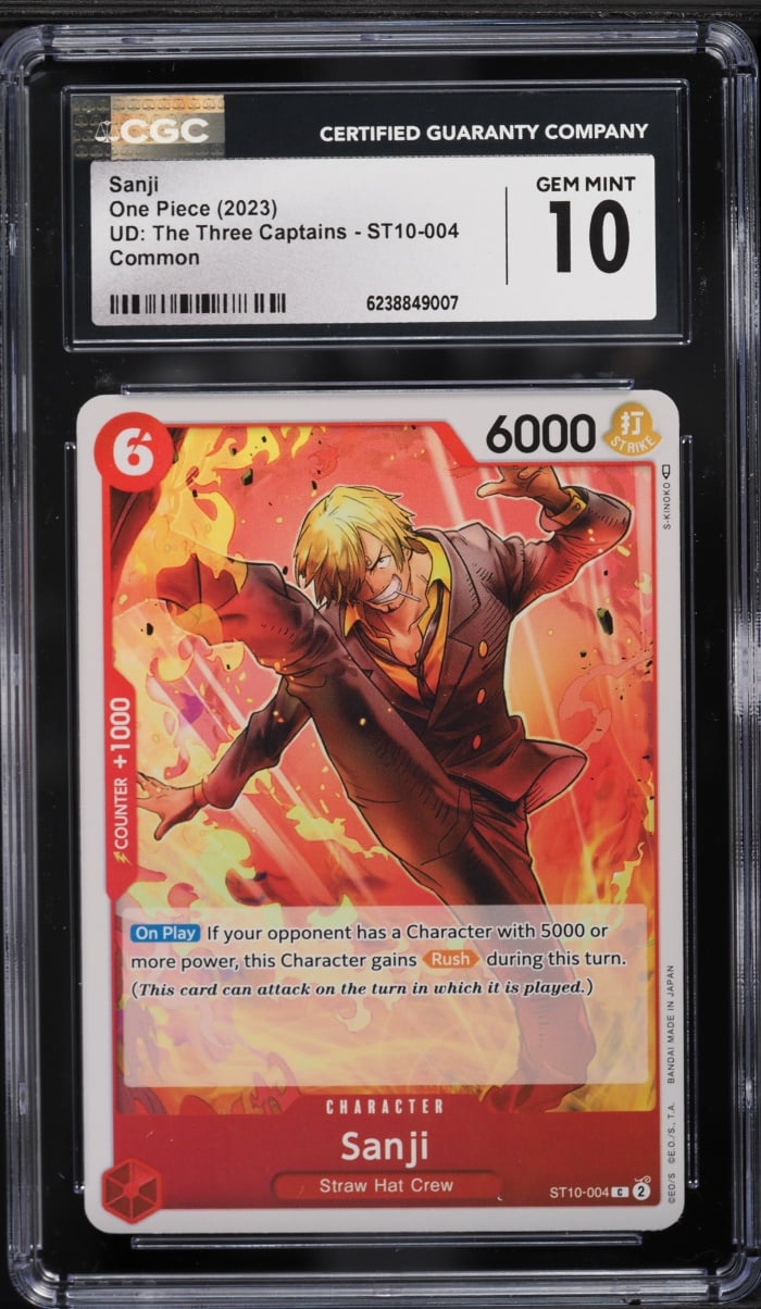 2023 One Piece UD The Three Captains Sanji #ST10-004 CGC 10 GEM MINT