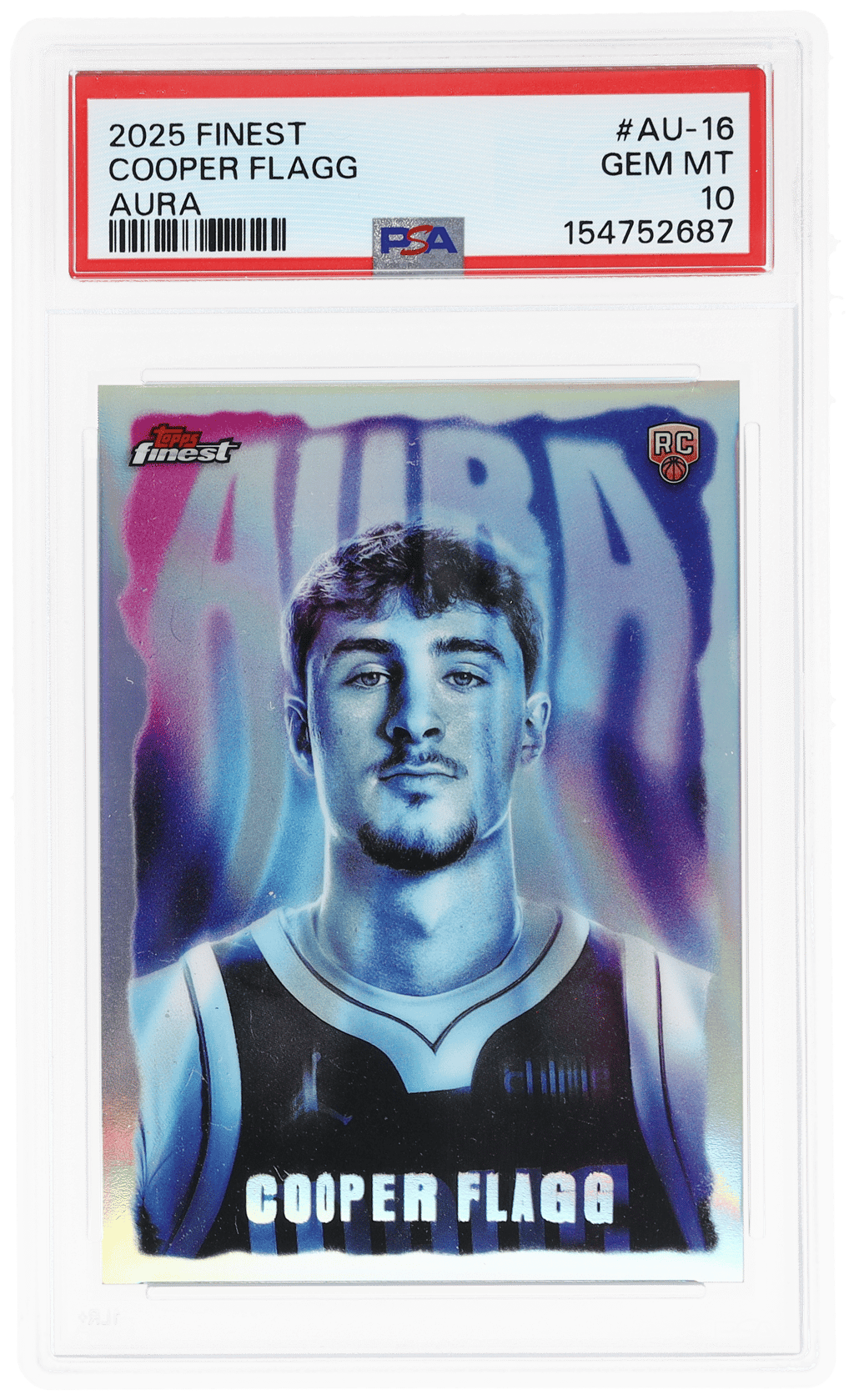 2025 Finest Aura Cooper Flagg #AU-16 PSA 10