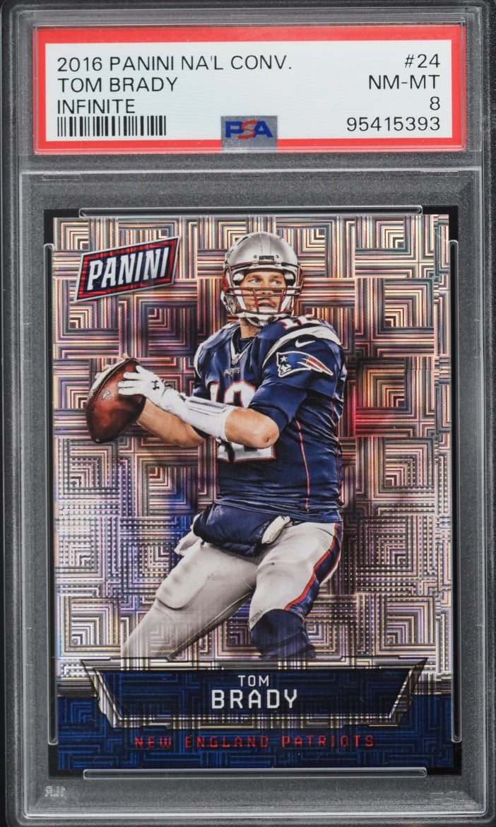 2016 Panini National Convention Infinite Tom Brady /10 #24 PSA 8 NM-MT