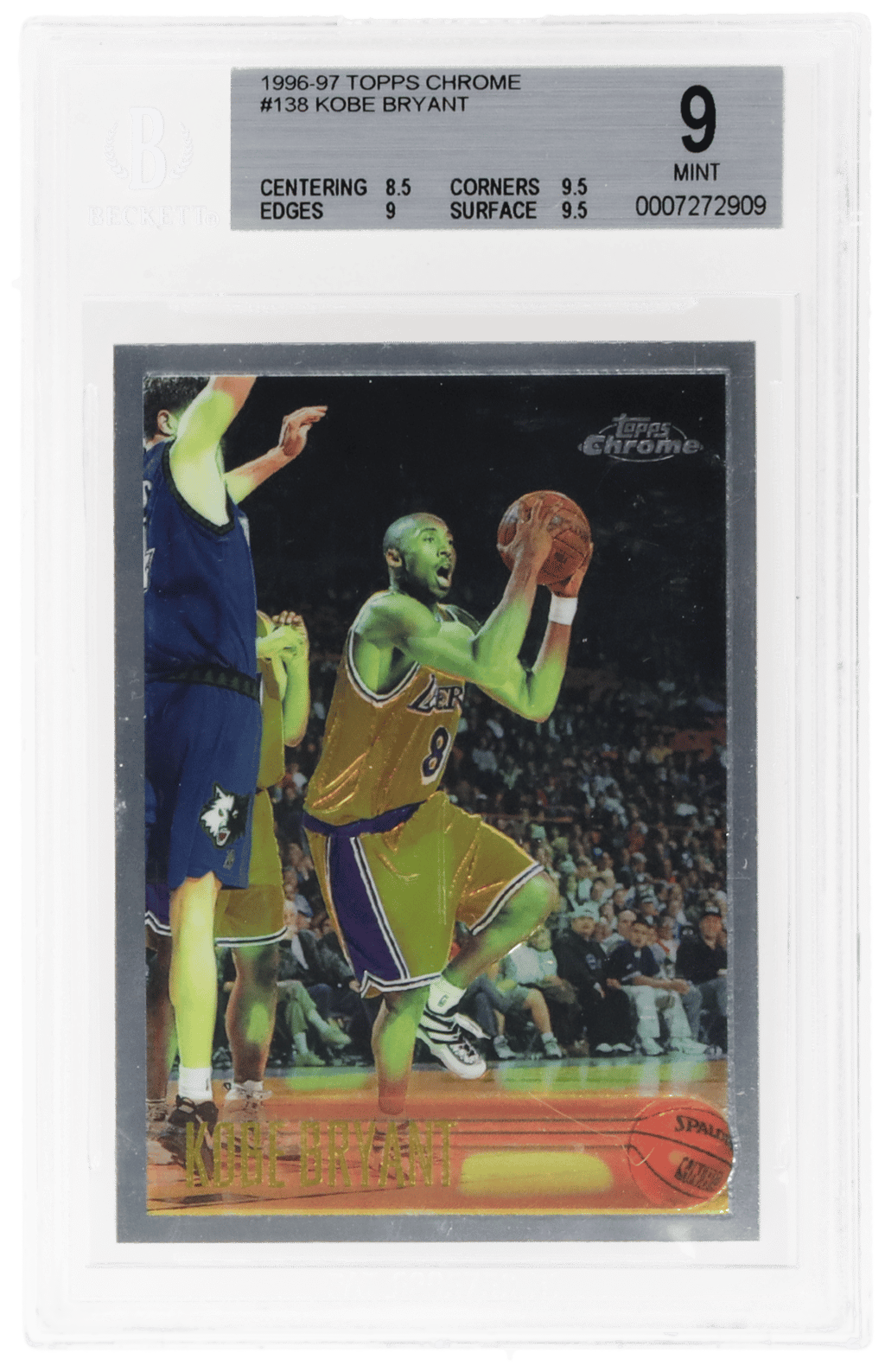 1996 Topps Chrome Kobe Bryant #138 BGS 9
