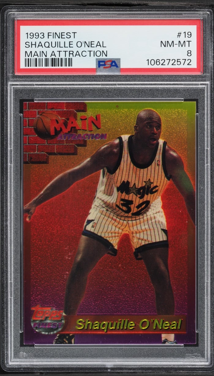 1993 Finest Main Attraction Shaquille O'Neal #19 PSA 8 NM-MT