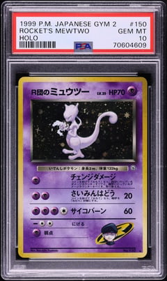 1999 Pokemon Japanese Gym 2 Holo Rocket's Mewtwo #150, PSA 10 GEM MINT