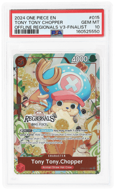 2022 One Piece Promo Offline Regional V3 Finalist Tony Tony Chopper #OP01015, PSA 10