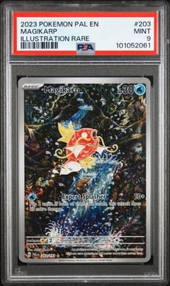 2023 POKEMON PAL EN-PALDEA EVOLVED ILLUSTRATION RARE #203 MAGIKARP, PSA 9