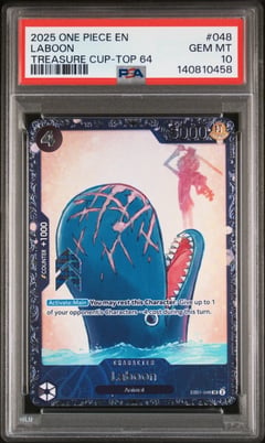 2025 ONE PIECE PROMOS 048 LABOON TREASURE CUP-TOP 64, PSA 10
