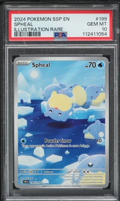 2024 Pokemon Scarlet & Violet Surging Sparks IR Spheal #199, PSA 10