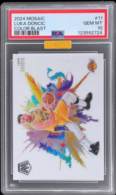 2024 Panini Mosaic Color Blast Luka Doncic #11, PSA 10