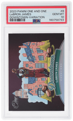2023 Panini One and One Downtown Horizontal Variation LeBron James #8, PSA 10