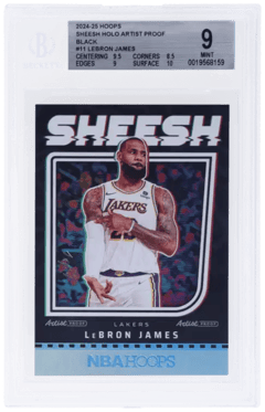 2024 Hoops Sheesh Holo Artist Proof Black #11 LeBron James, BGS 9