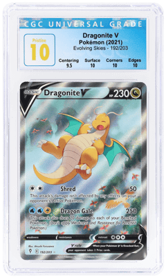 2021 Pokemon Sword and Shield Evolving Skies Dragonite V #192, CGC PRI