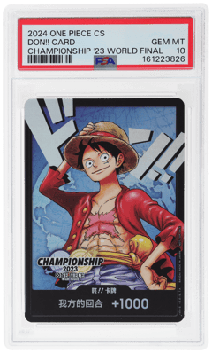 2024 One Piece Simplified Chinese Promo Championship '23 World Final Don!! Card, PSA 10
