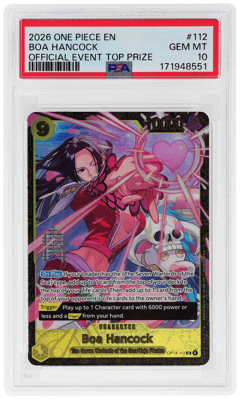2026 One Piece Promos Championships Regionals Top Prize Boa Hancock #OP14-112, PSA 10