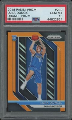 2018 Panini Prizm Orange Prizm Luka Doncic #280, PSA 10