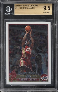 2003 Topps Chrome LeBron James ROOKIE #111, BGS 9.5