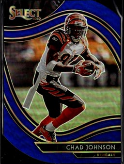 2020 Chad Johnson #326 Select Blue Prizm Die Cut