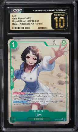 2025 One Piece Royal Blood Alt Art Parallel Lim #OP10-037 CGC 10 PRISTINE