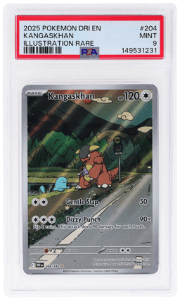 2025 Pokemon Scarlet and Violet Destined Rivals Illustration Rare Kangaskhan #204 PSA 9