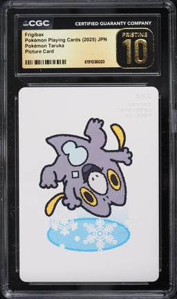 2025 Pokemon Japanese Playing Cards Taruka Picture Frigibax CGC 10 PRISTINE