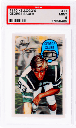 1970 Kellogg's George Sauer Jr. #11 PSA 9
