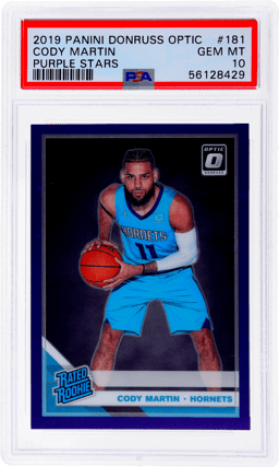 2019 Donruss Optic Purple Stars Cody Martin #181 28/29 PSA 10