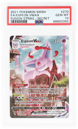 2021 Pokemon Sword and Shield Fusion Strike Secret Rare Espeon Vmax #270 PSA 10