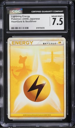 2009 Pokemon Japanese HeartGold & SoulSilver Lightning Energy CGC 7.5 NRMT+