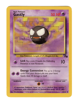 1999 Gastly #33 Fossil Unlimited