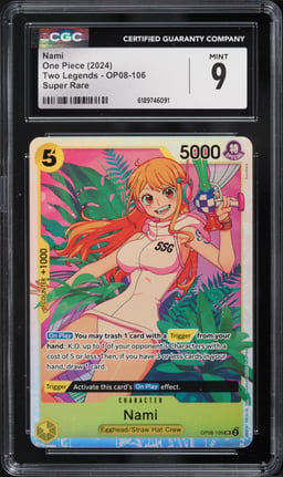 2024 One Piece Two Legends SR Nami #OP08-106 CGC 9 MINT