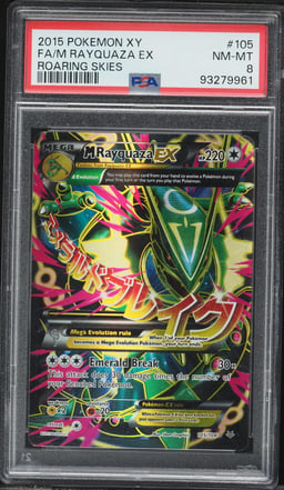 2015 Pokemon XY Roaring Skies Alt Art M Rayquaza EX #105 PSA 8 NM-MT