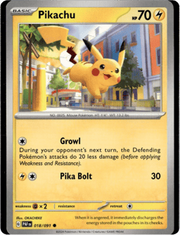 2024 Pikachu #18 Paldean Fates
