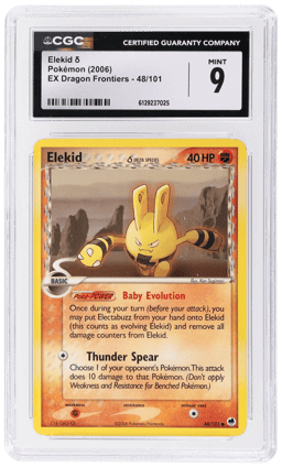 2006 Pokemon Ex Dragon Frontiers Elekid #48 CGC 9